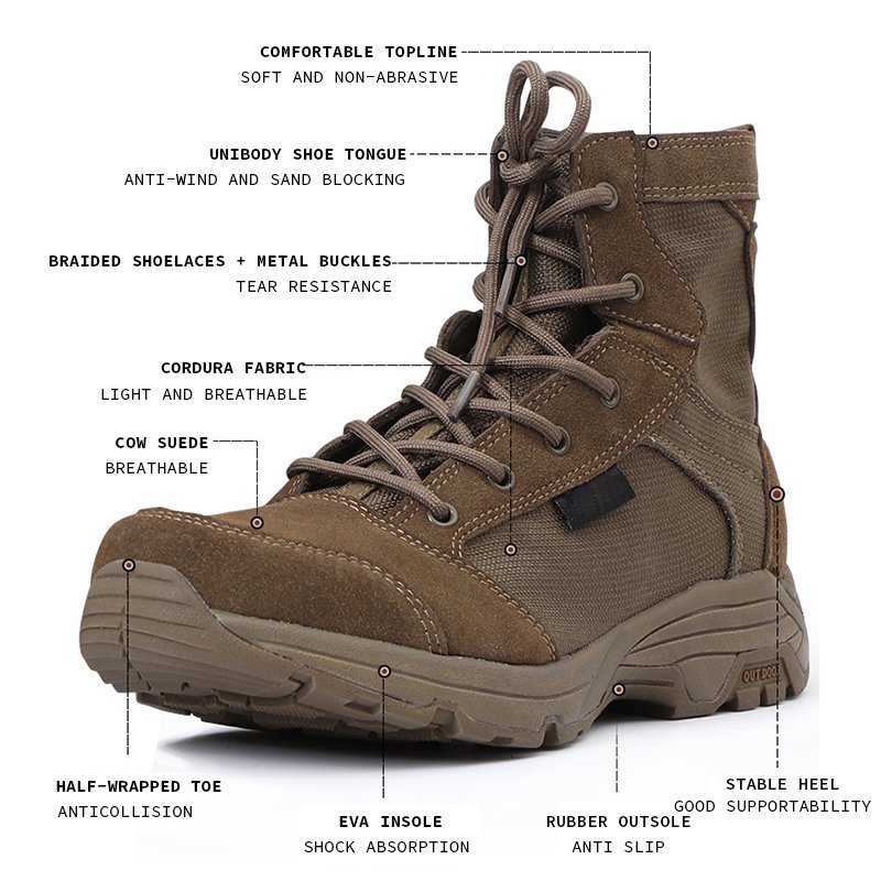 FLYFIT Desert Boot USA Coyote strong Boots Camo Outdoor Tactical Boot Shoes