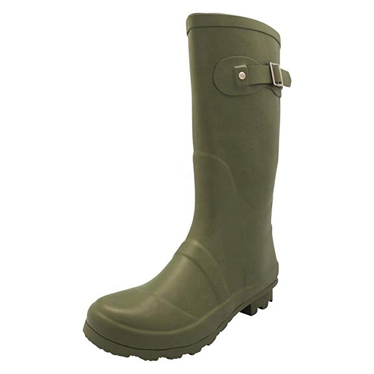 Wholesale custom waterproof gumboots soft rain rubber boots outdoor garden skidproof safety wellies cheap long galoshes