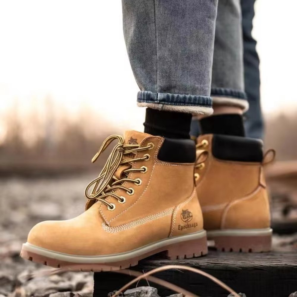 Hot selling Waterproof retro boutique boots for men cowhide wear-resistant high quality Genuine leather work boots
