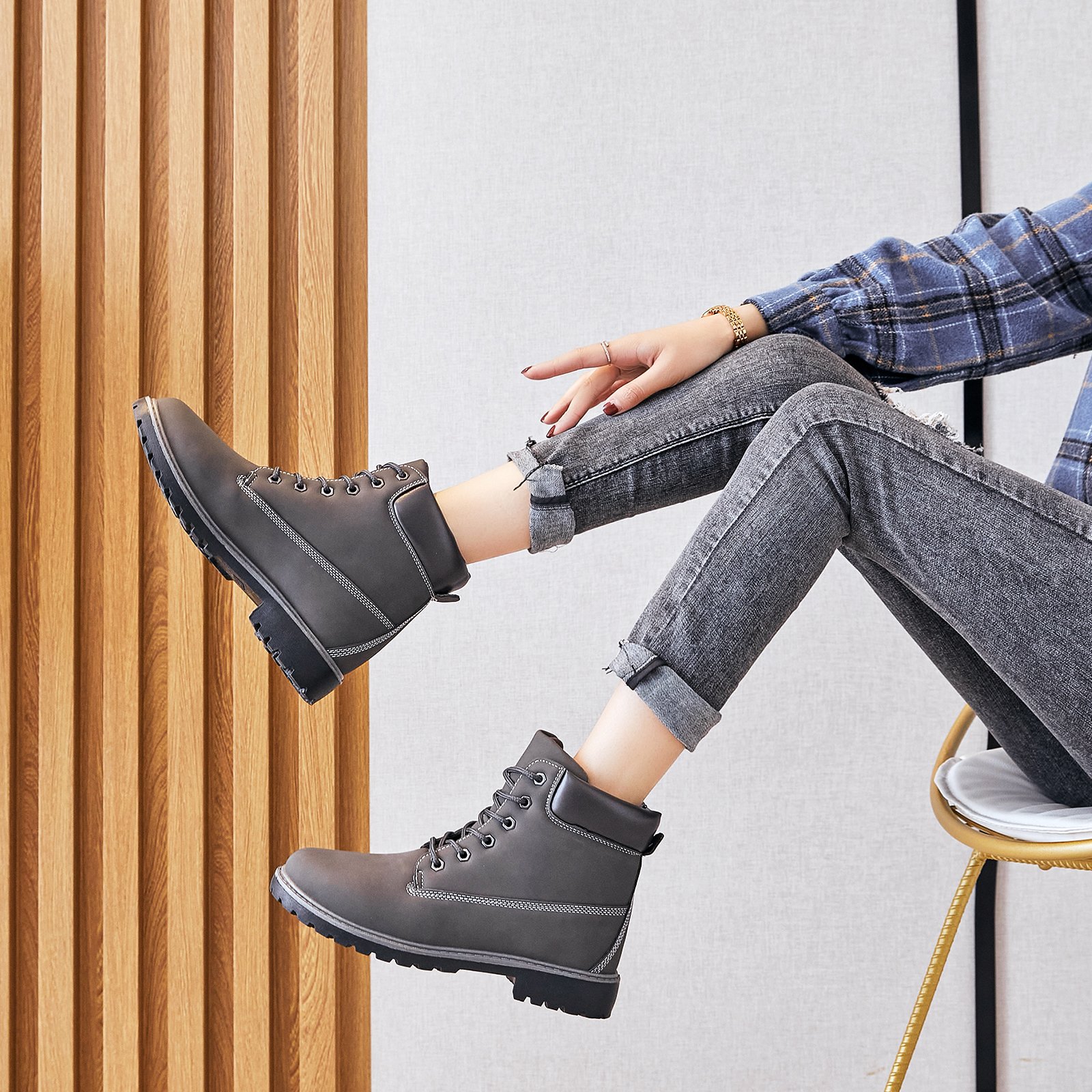Brand New style Winter Girls High Boots Platform Leather Fall Boots for women Ladies Boots on Sale Fast Ship from USA