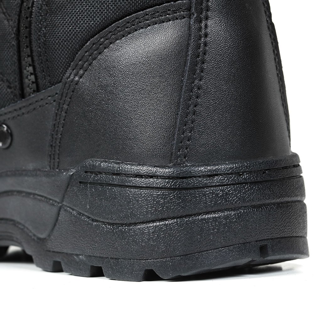 Best Seller Cheap Black Genuine Leather Tactical Boot with Side Zipper Training Boots Botas