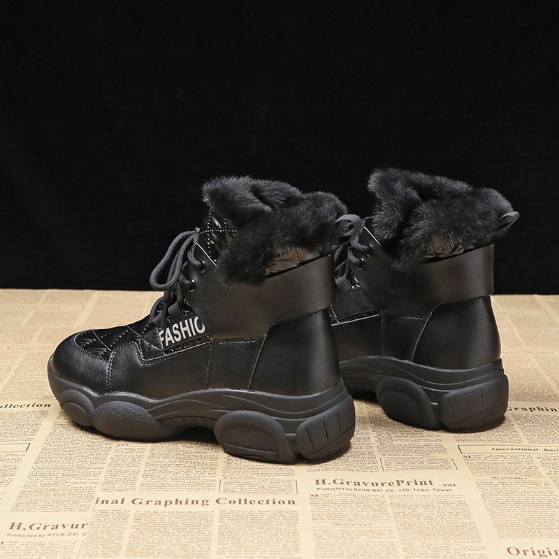Fur booties design boots for woman fashion heighten fuzzy boots casual winter boots for woman