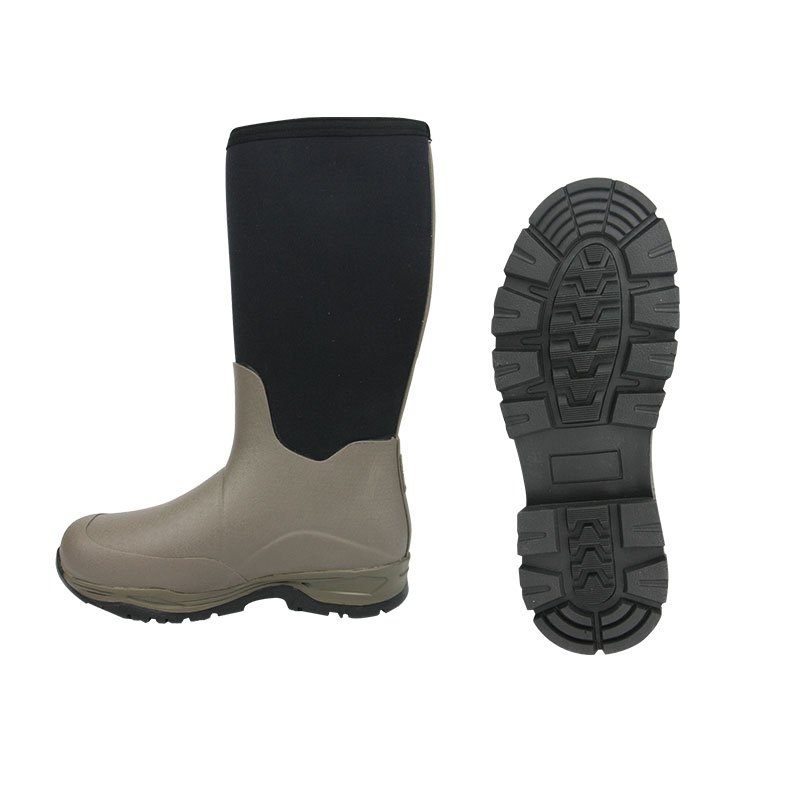Custom Steel Toe Wellington Neoprene Rubber Waterproof Warm Snow Boots Safety Rain Boots