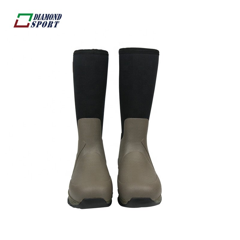 Custom Steel Toe Wellington Neoprene Rubber Waterproof Warm Snow Boots Safety Rain Boots