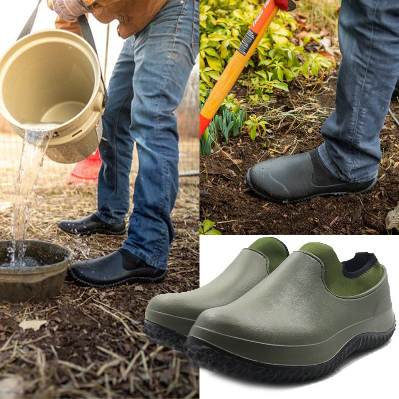 Custom logo OEM adult EVA neoprene cheap garden shoes fall waterproof garden rain boots for woman men