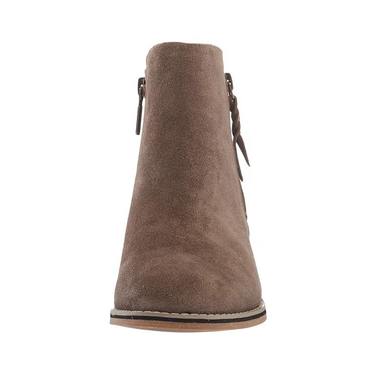 Customizable Color Suede Ankle Boots for Women Waterproof and Breathable with Rubber and Eva Insoles Zip Closure Anti-Slippery