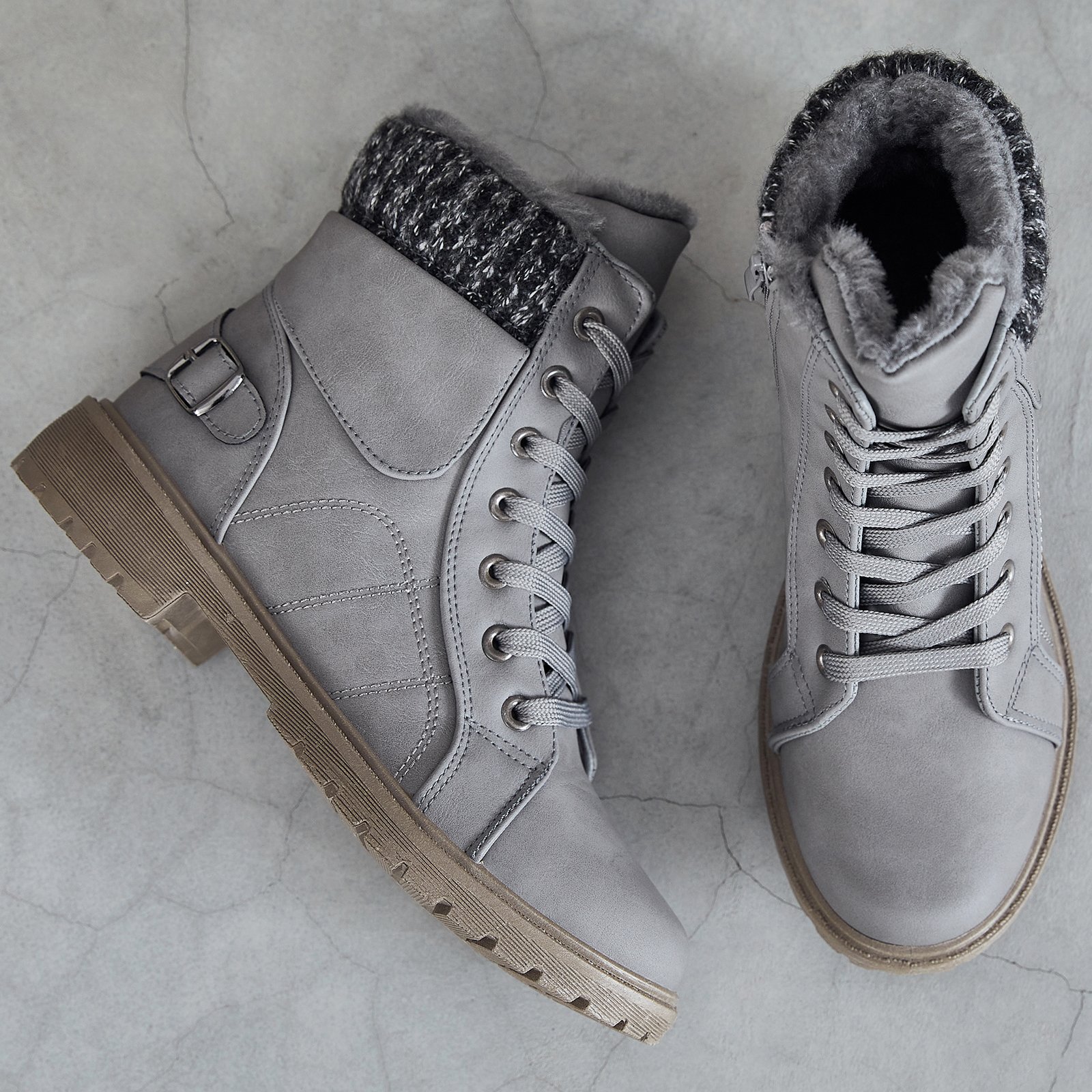 XRH Customized Bulk PVC Sole Faux Fur Lining Half Boots Wholesale Casual Waterproof Ladies Snow Winter Ankle Boots For Women