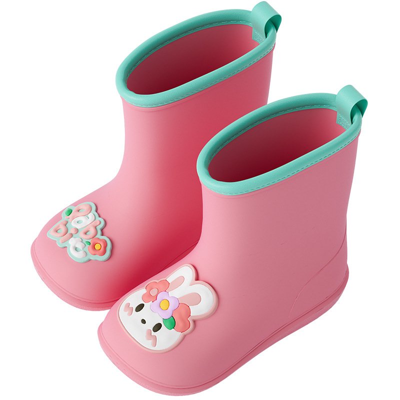 Cheerful Mario 2022 new style safety rain boots kids children waterproof boy rain shoes for girls decorative EVA printed