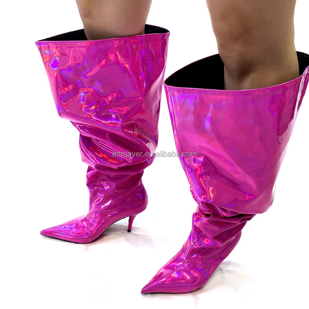 New arrived winter over-the-knee thigh boots Big round pile women boots sexy pointed toe high heel long boots