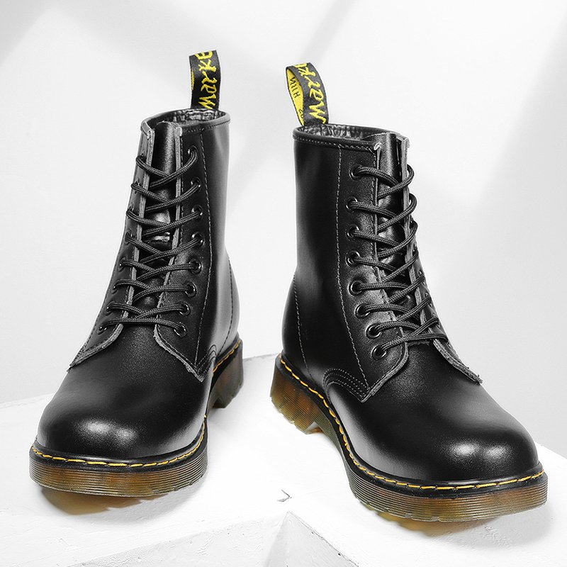 British Style Leather Boots High-top Plus Male Boots Large Size Outdoor Casual Shoes Winter Snow Boots for Men Warm Botas 35-47