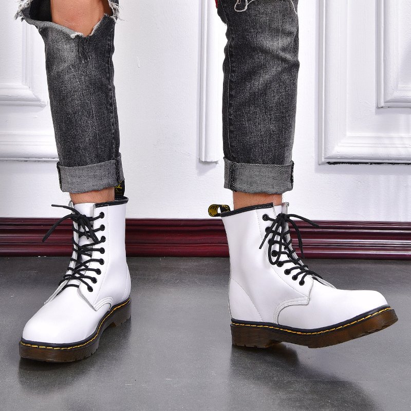 British Style Leather Boots High-top Plus Male Boots Large Size Outdoor Casual Shoes Winter Snow Boots for Men Warm Botas 35-47