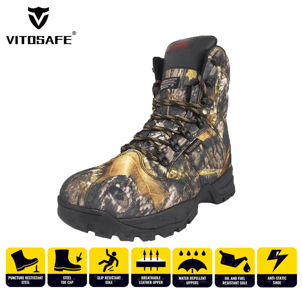 Factory Custom Waterproof Anti-slip Tactical Boots Safety Combat Boots for Men