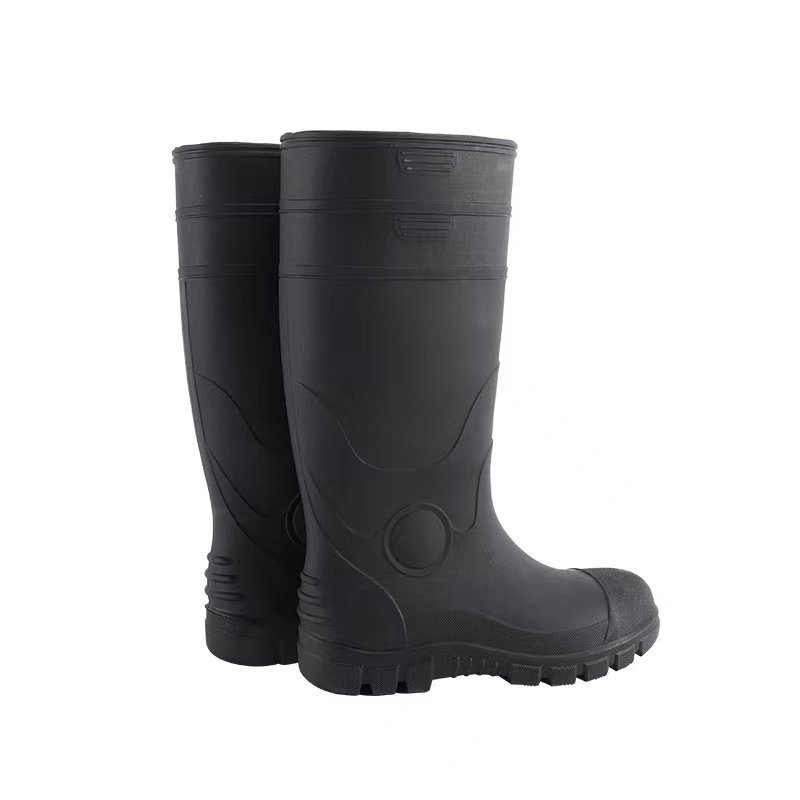 Waterproof Rubber Rain Boots, Wholesale Steel Toe Safety PVC Boots for Industry L002