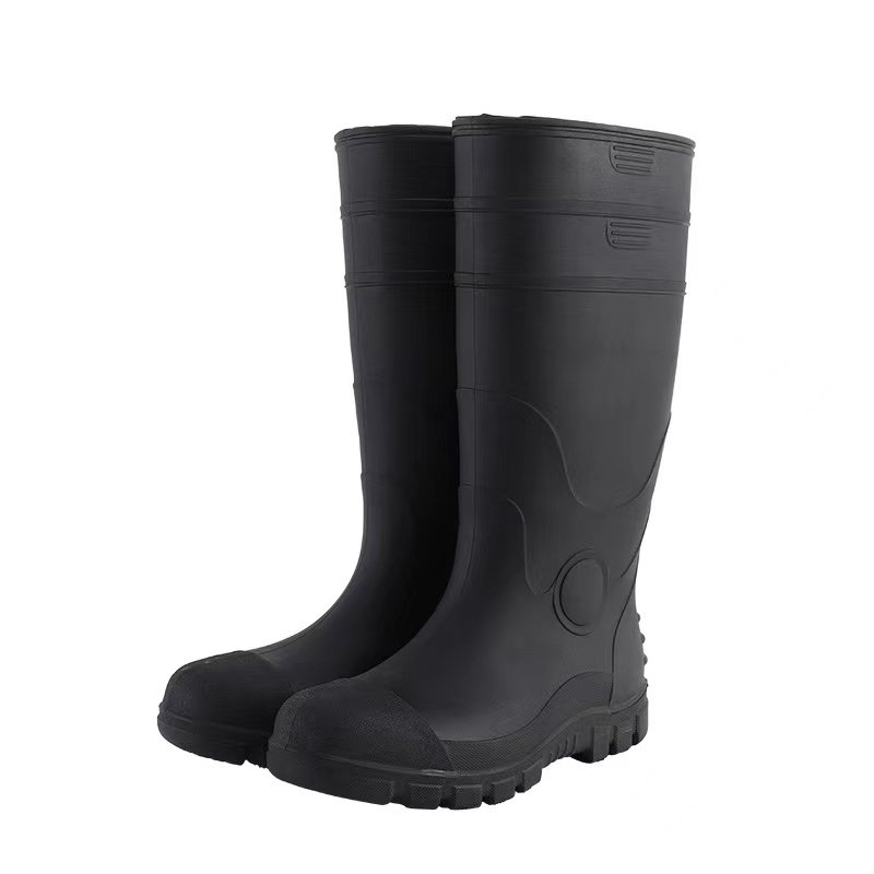 Waterproof Rubber Rain Boots, Wholesale Steel Toe Safety PVC Boots for Industry L002