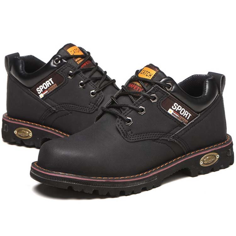 Top Sales Genuine Leather Steel Toe Cap Labor Safety Boots Men Security Ankle Work Shoes