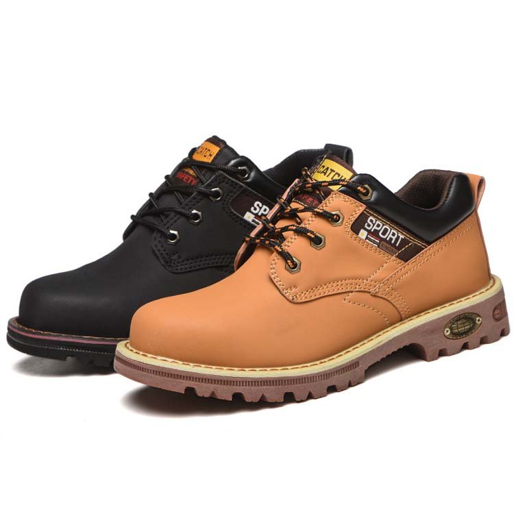 Top Sales Genuine Leather Steel Toe Cap Labor Safety Boots Men Security Ankle Work Shoes