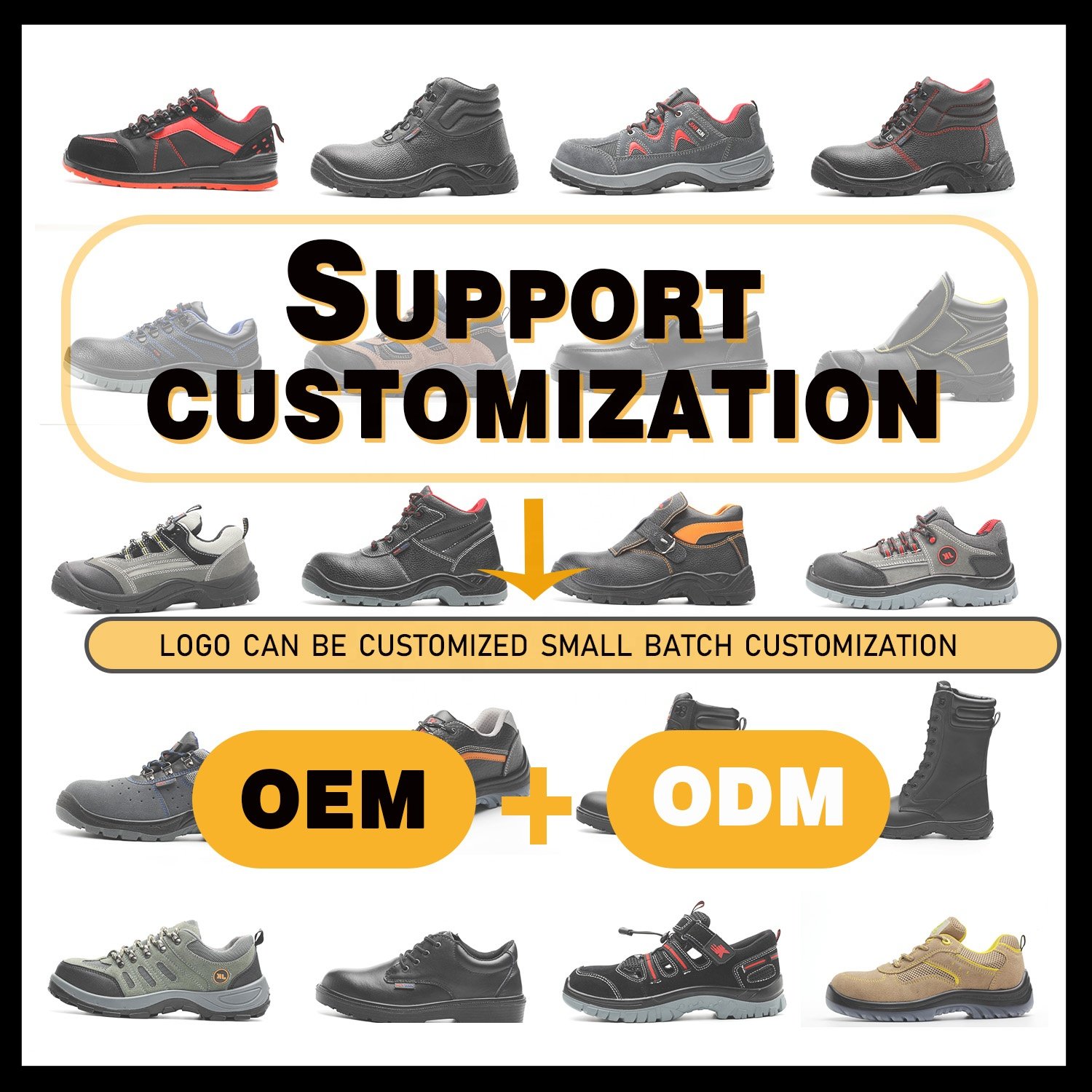CE certificate S3 SRC EN ISO 20345 construction waterproof leather non-slip style work men all size Custom boots safety shoes