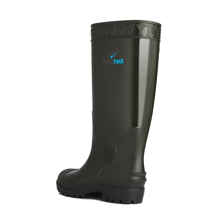 Vaultex Fashion Gumboots Mesh Flat Heel Anti-oil Waterproof Safety PVC Rain Boots For Unisex