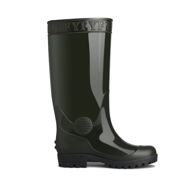 Vaultex Fashion Gumboots Mesh Flat Heel Anti-oil Waterproof Safety PVC Rain Boots For Unisex