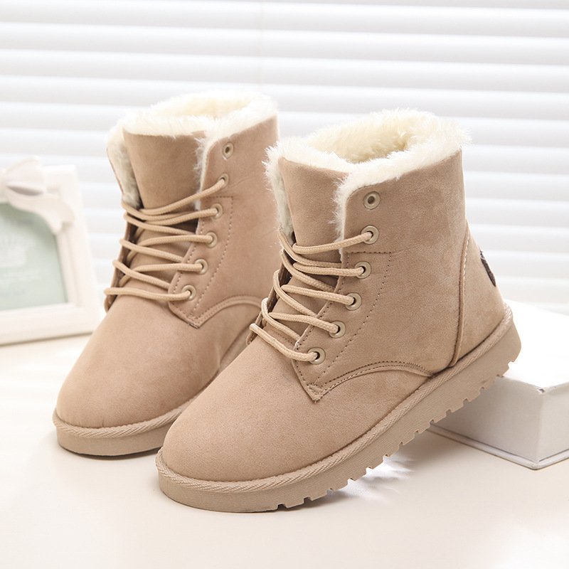 Autumn And Winter New Snow Boots Female Casual Boots Large Size Plush Shoes Student Warm Warm Shoes