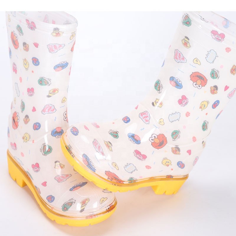 Cheap factory unisex cheap waterproof transparent pvc plastic rainboots kids rain boots