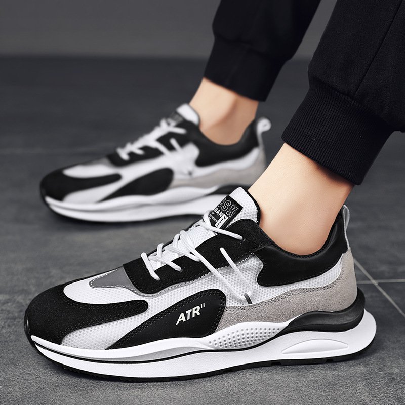 high quality black chunky spring boots sports fashion casual sneakers chaussure for men running shoes