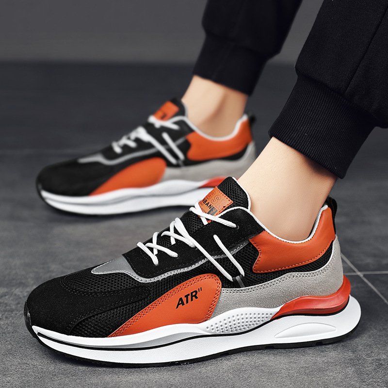 high quality black chunky spring boots sports fashion casual sneakers chaussure for men running shoes