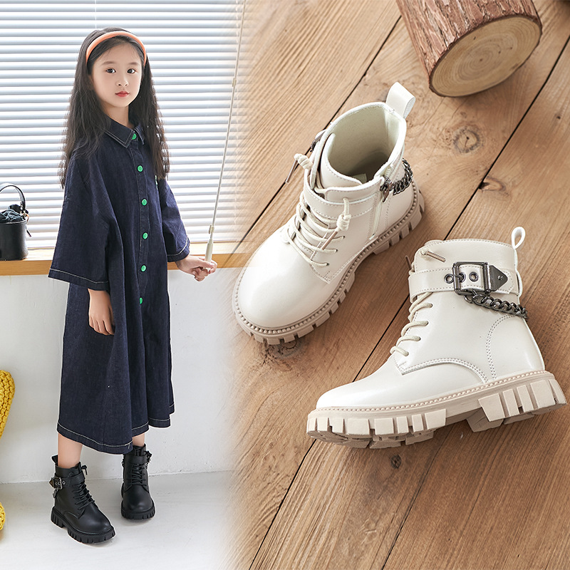 Western Designer Casual Winter Shoes for Kids Wholesale Fashion Little Children Martin Boots Customized Fashion Boots for Girls