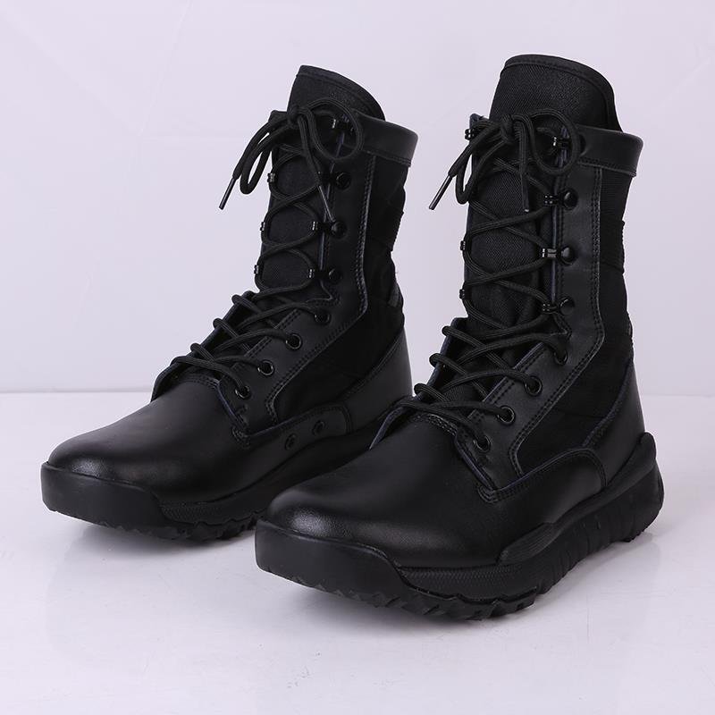 TSB70 New Version Black SuedeTactical Boots With Zip on Tongue Fast Close System Combat Boots Light Weight Waterproof