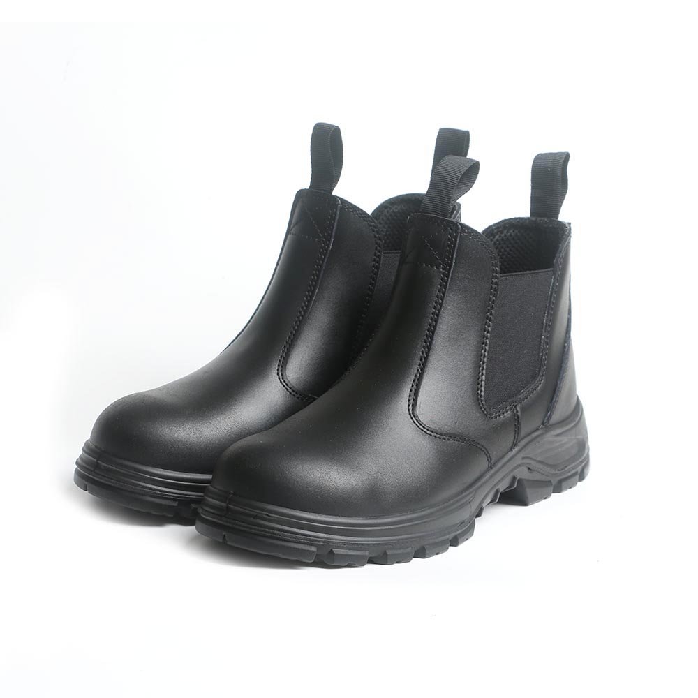 VITOSAFE High Quality Slip-on Genuine Leather Steel Toe Chelsea Men Women Safety Shoes Work Boots