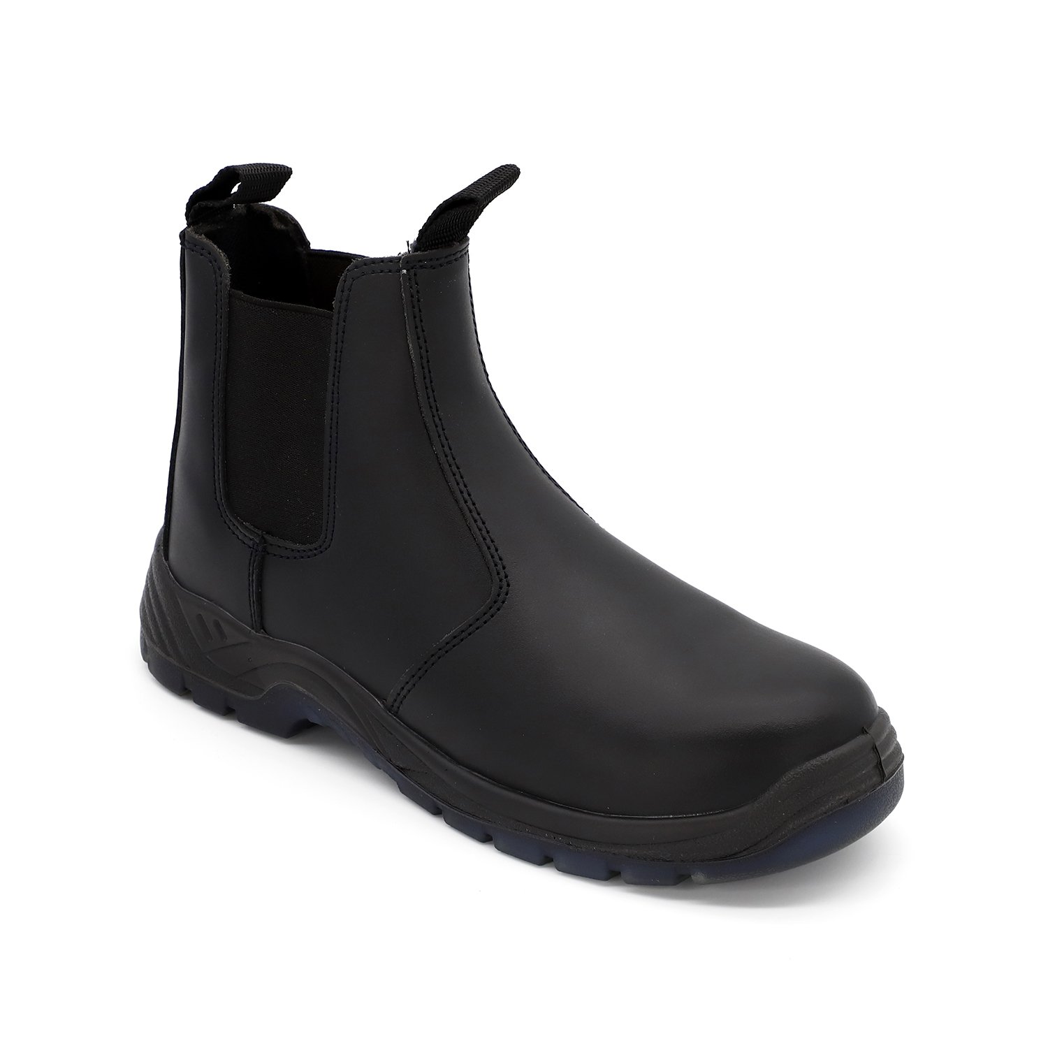 Genuine Leather winter Workmen no lace heavy industry safety hiking Boots for men