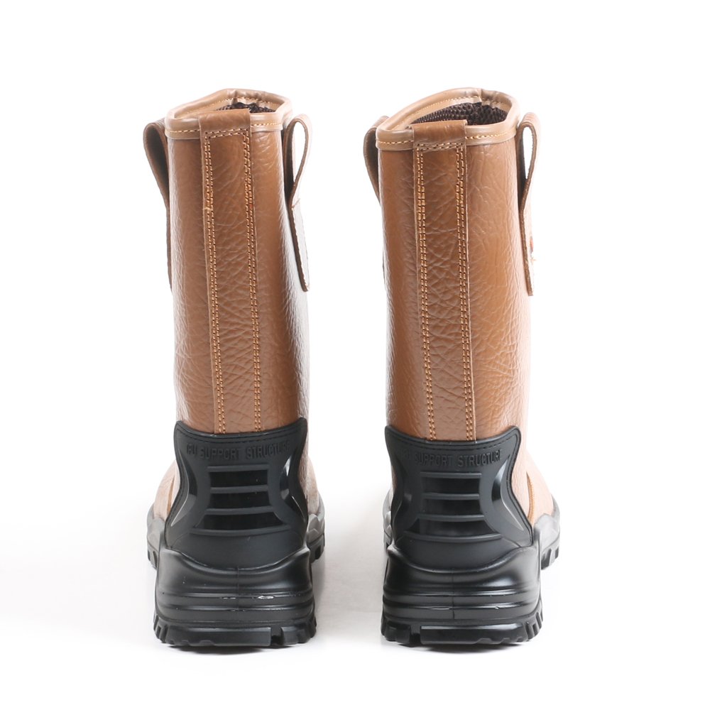 High cut Riggor boots waterproof safety shoes men steel toe Farm boots Genuine Leather work shoes for Unisex