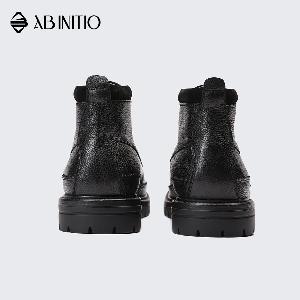 New Style High Cut Brown Genuine Leather Lace Up Business Boots For Men