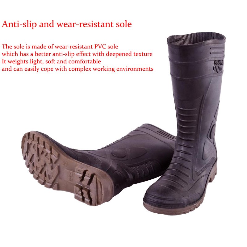 2023 Hit Product From 15 Years OEM ODM Manufacturer Selling PVC Steel Toe Steel Plate Safety Rain Boot