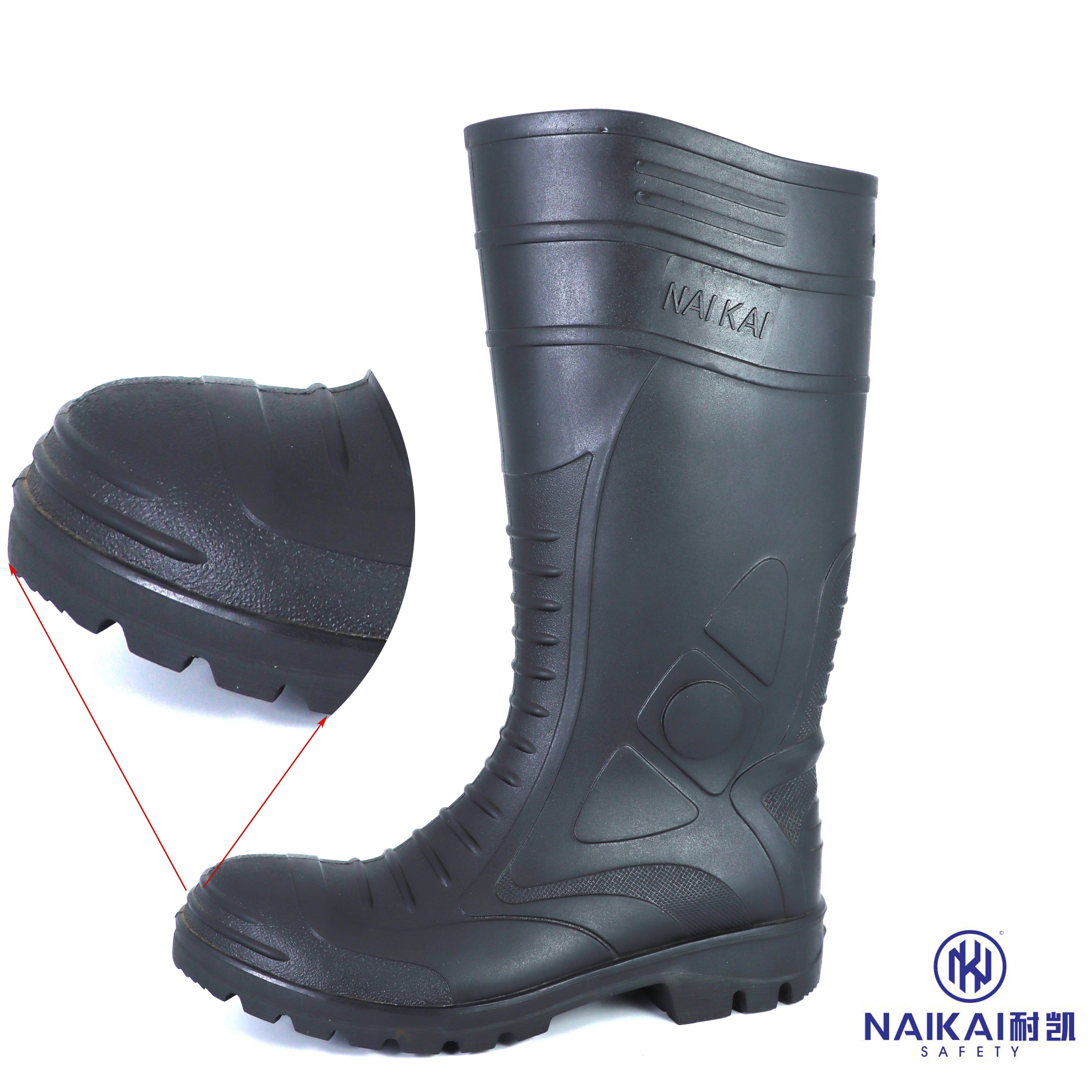 2023 Hit Product From 15 Years OEM ODM Manufacturer Selling PVC Steel Toe Steel Plate Safety Rain Boot