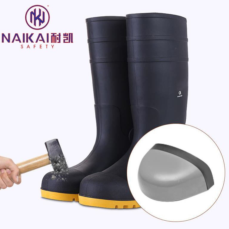 2023 Hit Product From 15 Years OEM ODM Manufacturer Selling PVC Steel Toe Steel Plate Safety Rain Boot