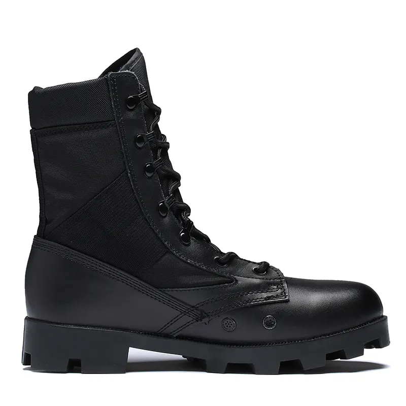 Upper Leather and Oxford Black Waterproof tactical Shoes Security Tactical leather Boots for men