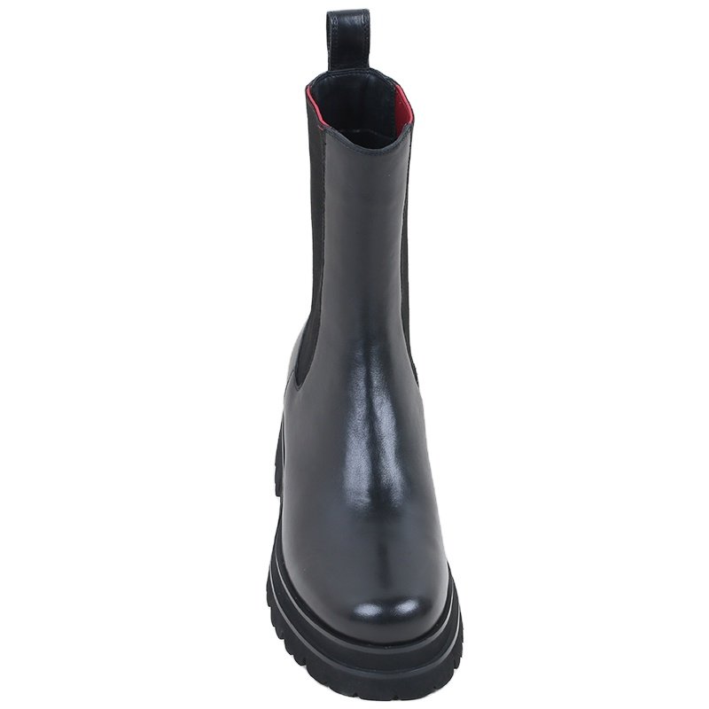 Wholesale woman dress leather shoes chelsea girls kids mid-calf high cowboy glitter horse riding black classic boots for women