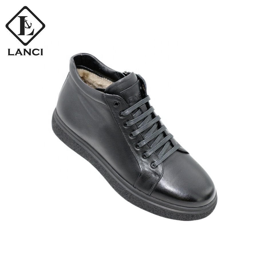 LANCI boots manufacturer custom men shoes handmade classic genuine leather shoes boots for men ankle