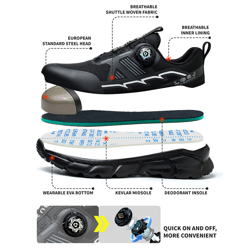 2023 Latest automatic adjustment Outdoor Shoes Hiking Shoes Men's Sneakers High-top camping & hiking boots