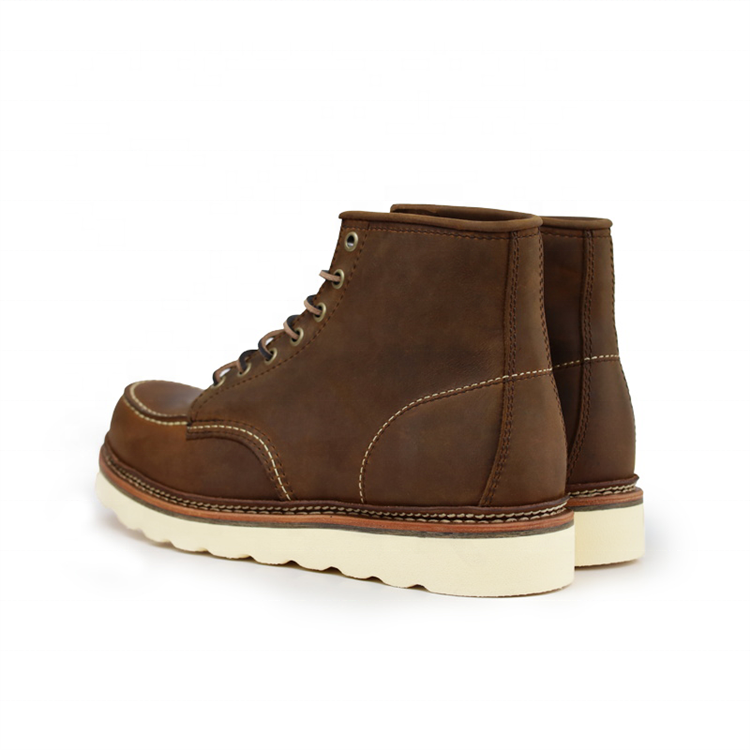 Unisex Work Boots Breathable and Anti-Slippery Combat Style Casual Desert Leather for Winter and Summer Rubber Outsole