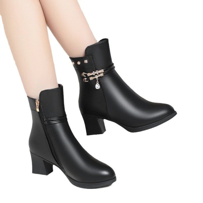 2023 Winter Shoes For Women Soft Leather Thickened Boots For Women Oversized Fashion Snow Boots