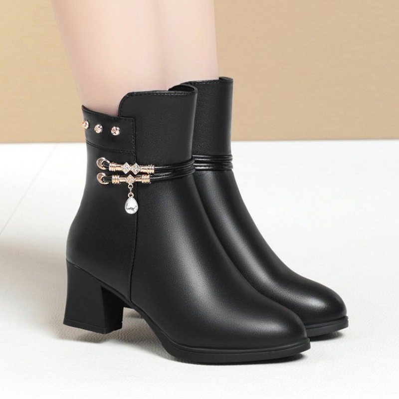 2023 Winter Shoes For Women Soft Leather Thickened Boots For Women Oversized Fashion Snow Boots