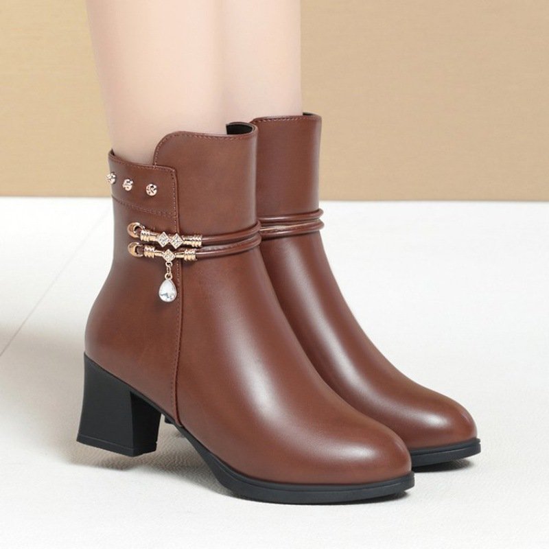 2023 Winter Shoes For Women Soft Leather Thickened Boots For Women Oversized Fashion Snow Boots