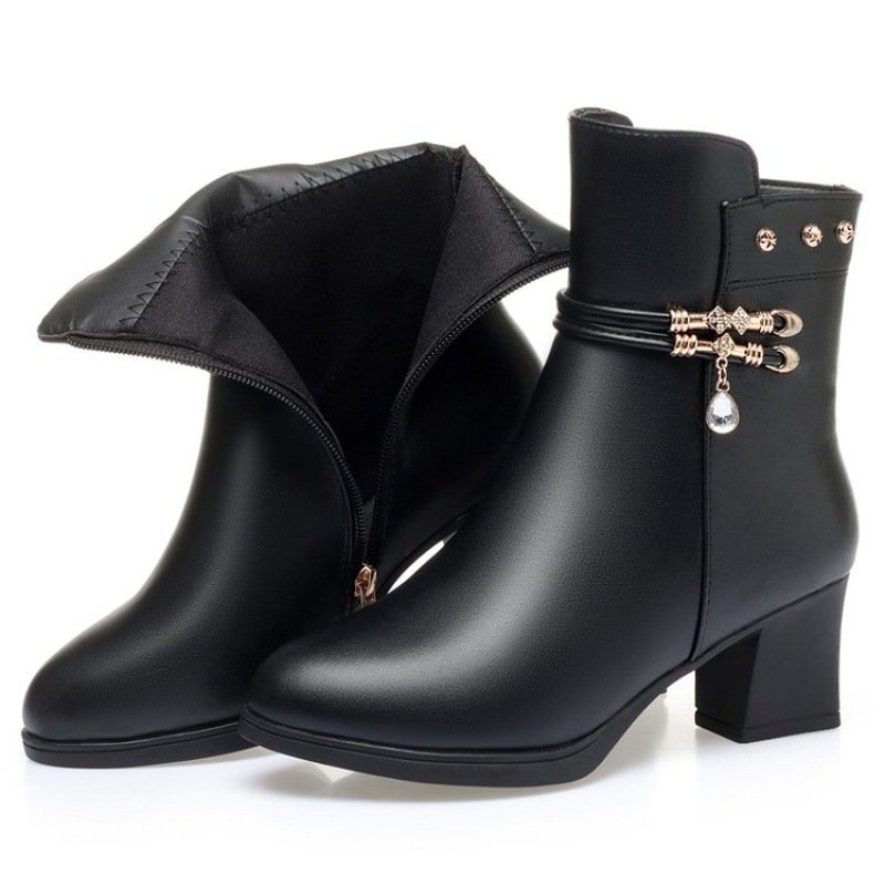 2023 Winter Shoes For Women Soft Leather Thickened Boots For Women Oversized Fashion Snow Boots