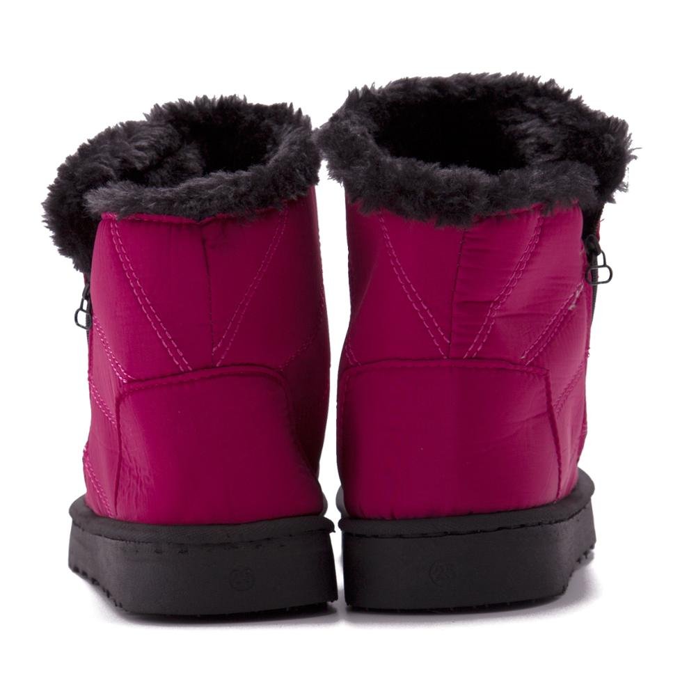 Waterproof Snow Sneakers Boots Fur Lined Ankle High-Top Outdoor Slip-on Booties Anti-Slip Winter Shoes for Womens
