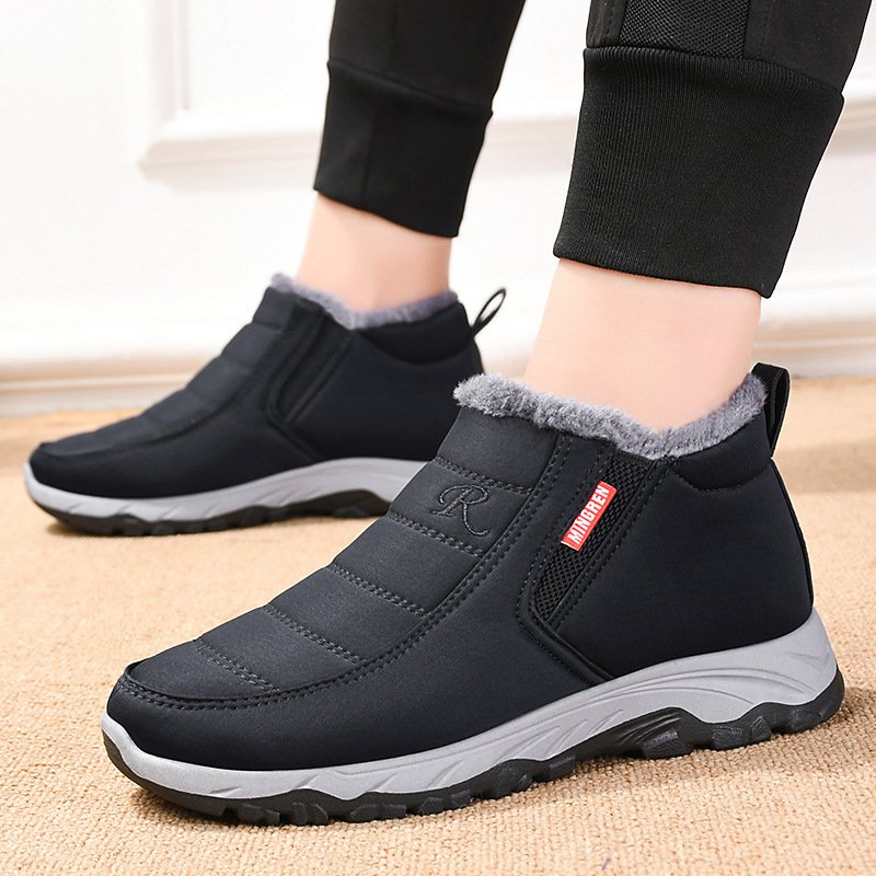 JIA YUXING Winter Ankle Boots Ladies Winter Snow Boots Newly Shoes Warm Hard Wearing Waterproof PVC PU Women Adult Cotton Fabric