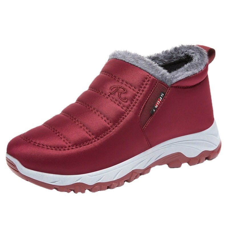 JIA YUXING Winter Ankle Boots Ladies Winter Snow Boots Newly Shoes Warm Hard Wearing Waterproof PVC PU Women Adult Cotton Fabric