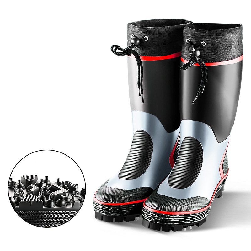 Fishing Work Boots For Men With Steel Shank Waterproof Anti Slip Hunting Mud Boot Durable Boot For Fishing Gardening