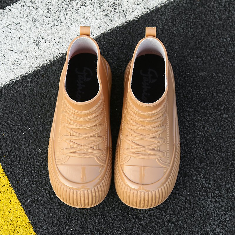 Ladies Men's New Style Waterproof PVC Duck Boots Lightweight Knee-height Rain Snow Shoes Rubber Insole rain boots for adults